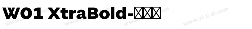 W01 XtraBold字体转换